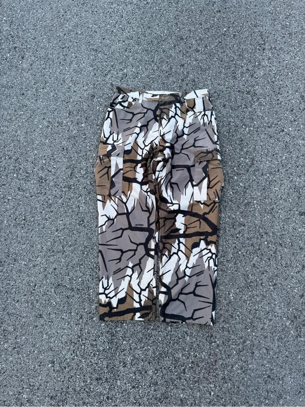 Cabela's Predator Camo Fleece Cargo Hunting Pants Vintage USA Mens Size 34x28